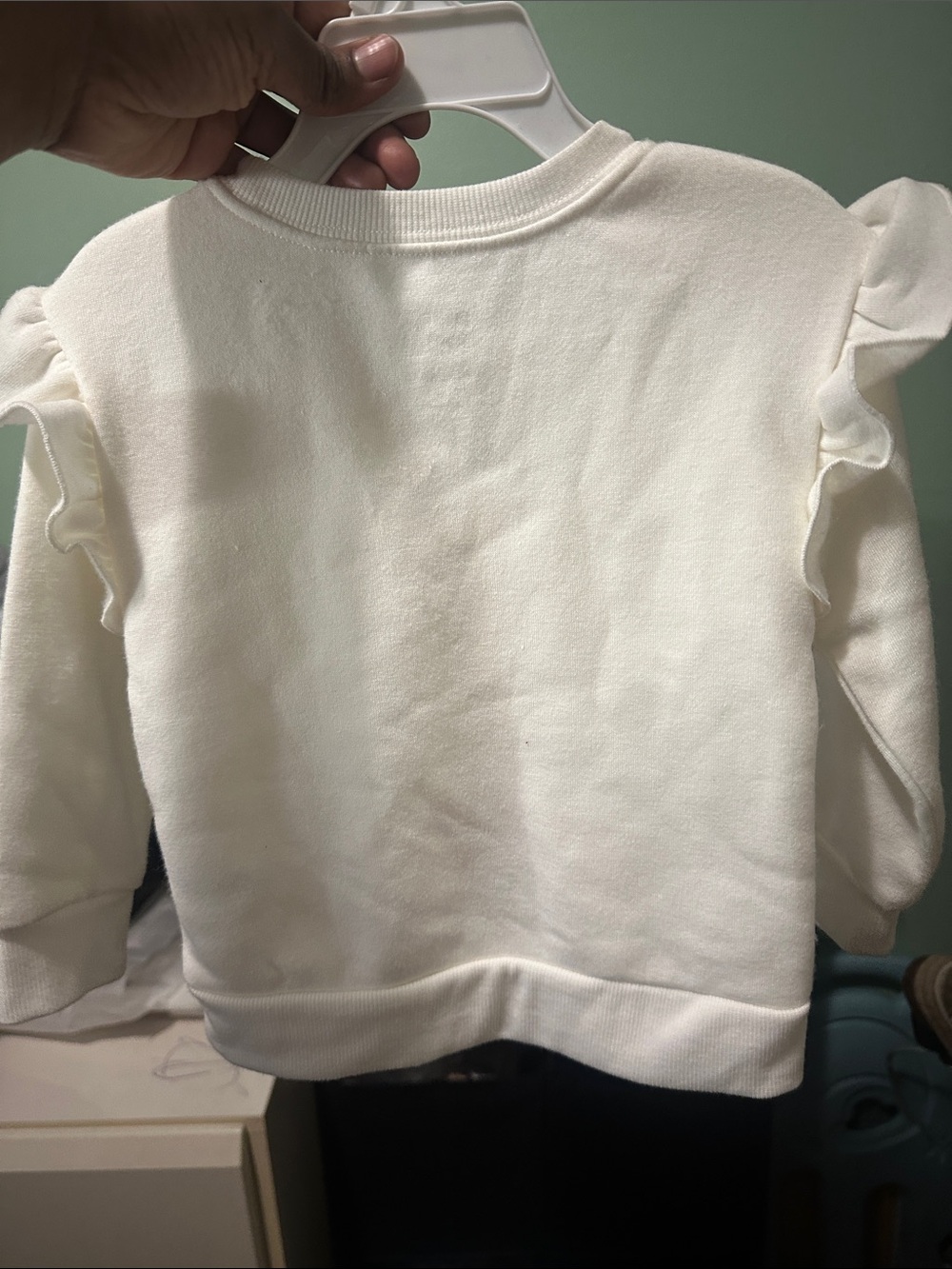 Cream 'Peek-A-Boo' Graphic Girls' Sweatshirt - Picture 3 of 5